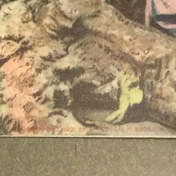 Antique 1901 framed print of a beautiful lady by McLaughlin Bros. - Picture 5 of 8